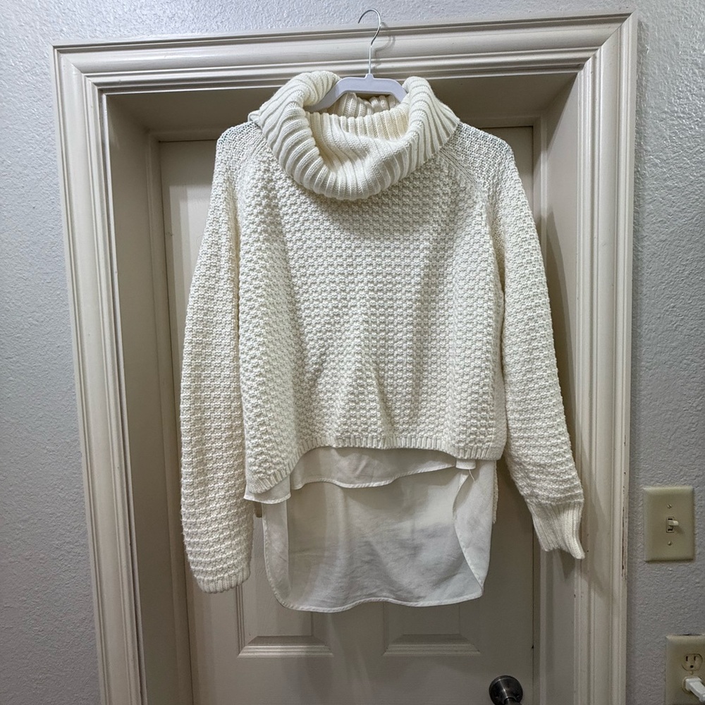The Limited Cream Cowl Neck Sweater